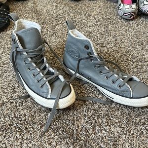 Converse gray high tops